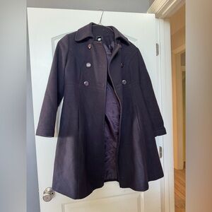 Elegant muted purple Double-Breasted Women's wool  Coat size 6